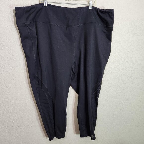 Torrid Active Leggings Womens 6 Plus Black Mesh Panel Capri High Rise Gym Yoga - Picture 1 of 15